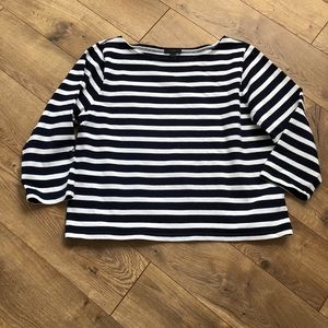 J Crew Navy/White Mariner/Breton Top - XL